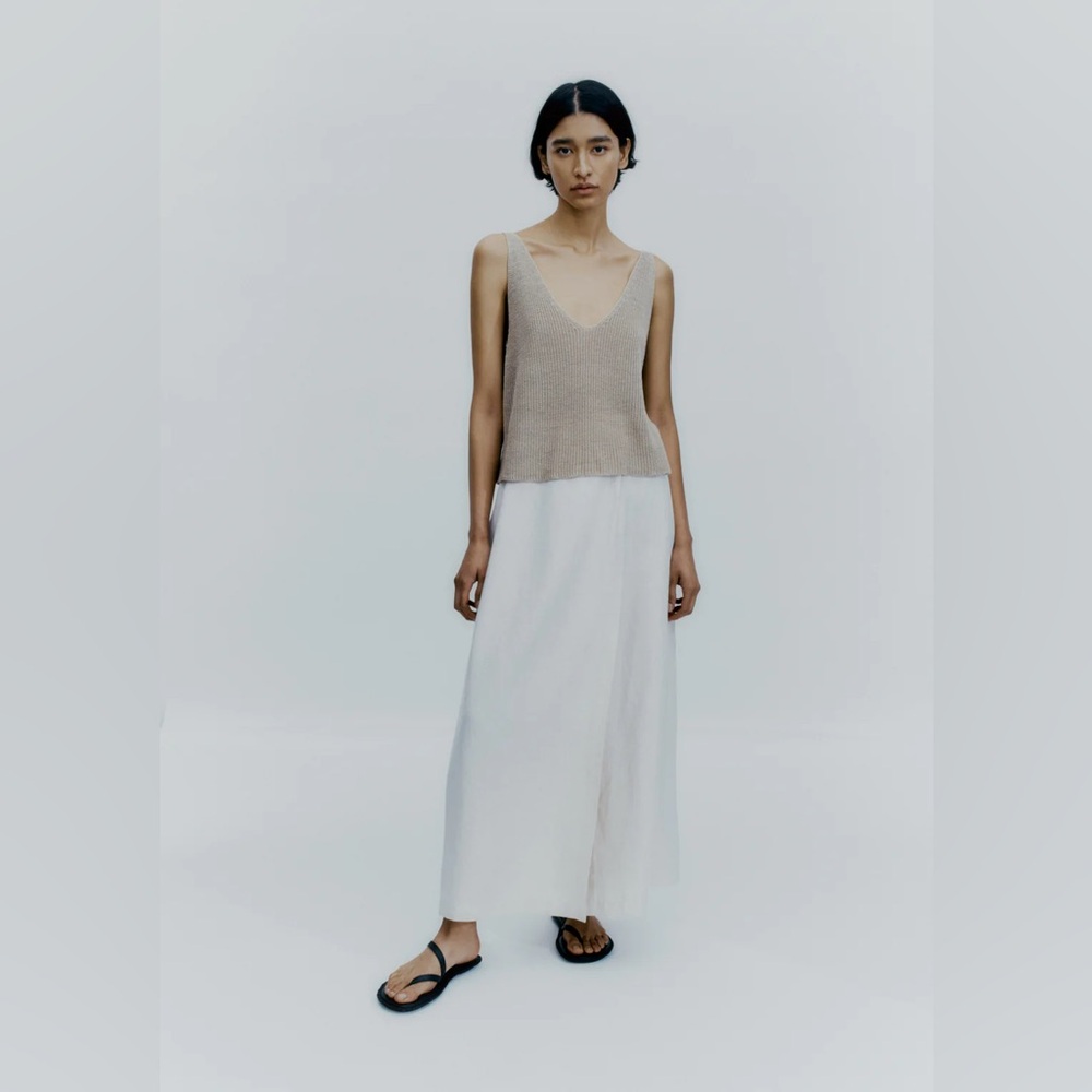 Maxi wrap skirt, linen